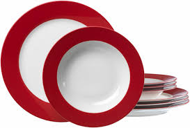 [BZRKW-DSRD18] Dinner Set TR21002-Red 18Pcs 