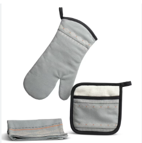 [BZRKW-SSD031] HMI3004 - 3Pcs Set Oven Gloves Set 18*26/8*8