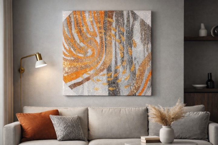 [BZRCS-300] Printed Canavs Painting(Canvas +Wooden Frame)60*60*2