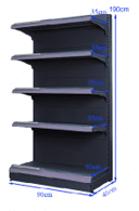 [BZRCS-321] 90*48*190cm*5Layers (Attached shelf)(1 upright)